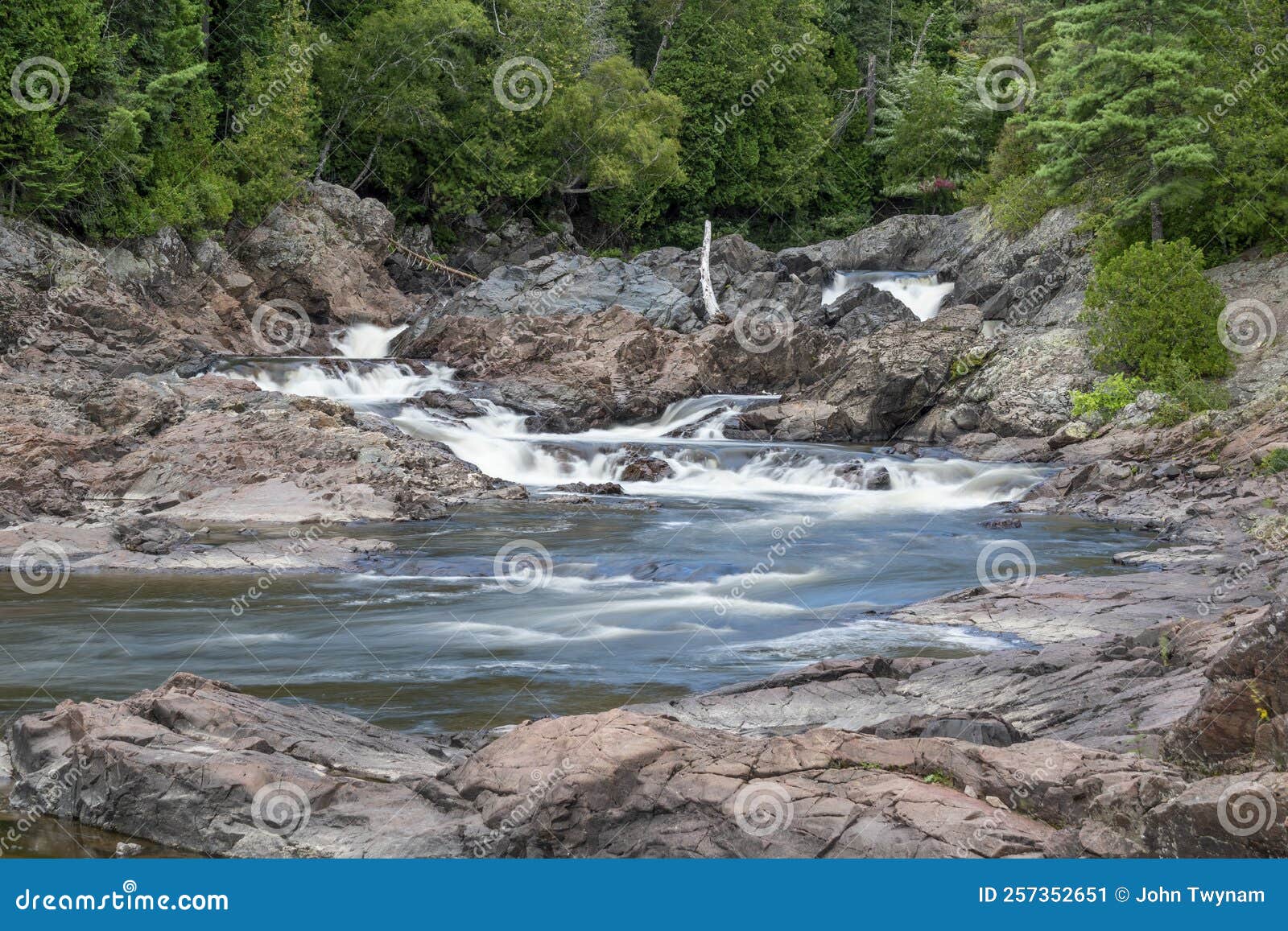 Chippewa Falls from the Bottom Ontario Stock Image Image of