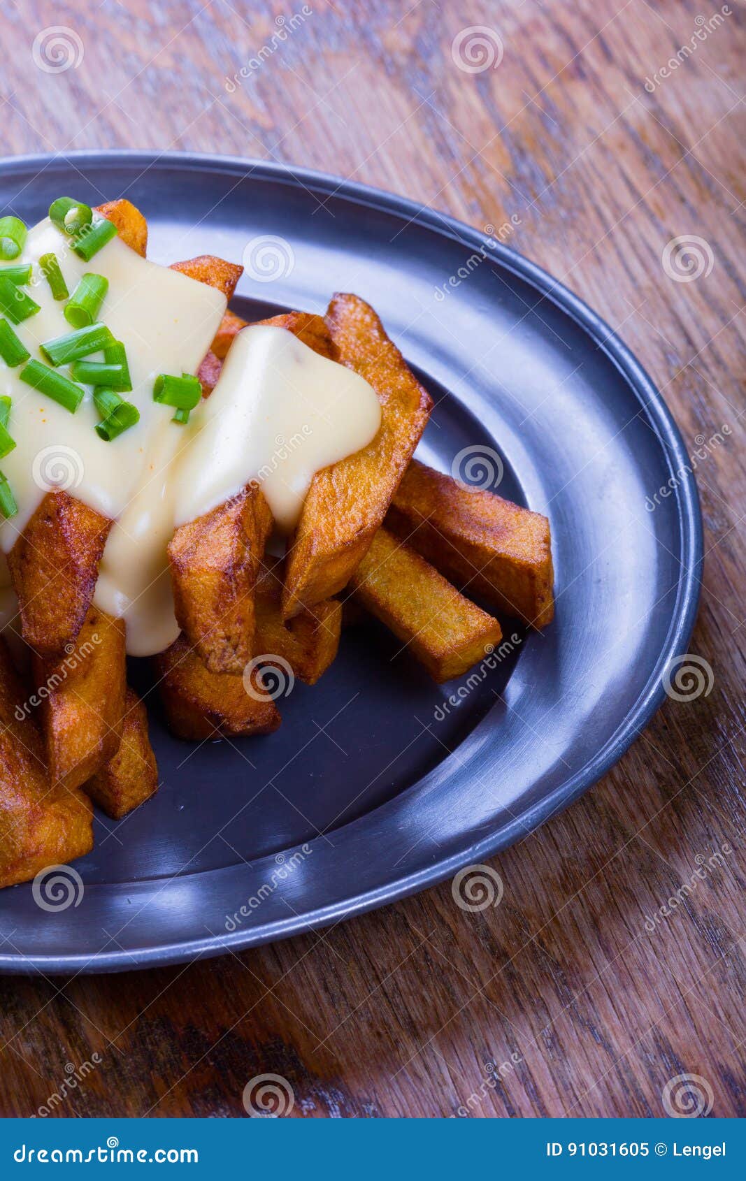 Chips with cheese sauce. stock image. Image of snack 91031605