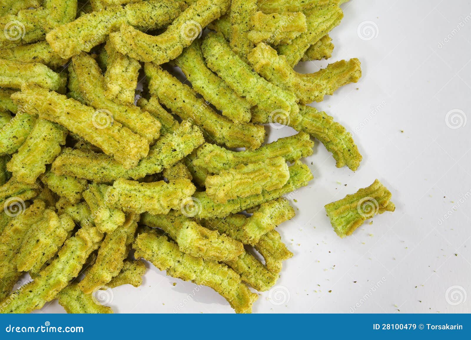 Chips De Riz, Saveur De Wasabi Image stock Image du festin, vert 28100479