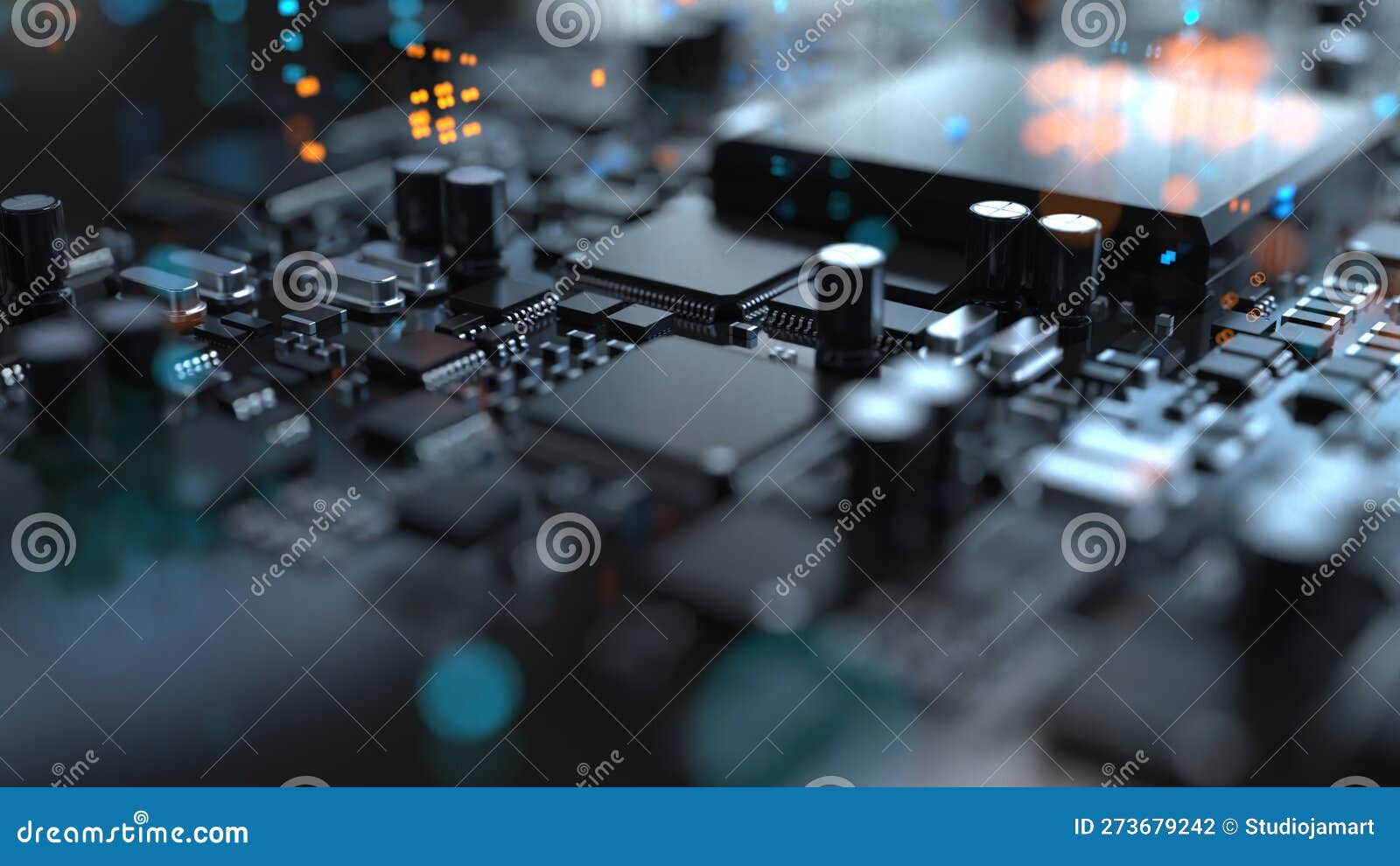 The Variety of Different Types of Chips and Electronic Components Stock