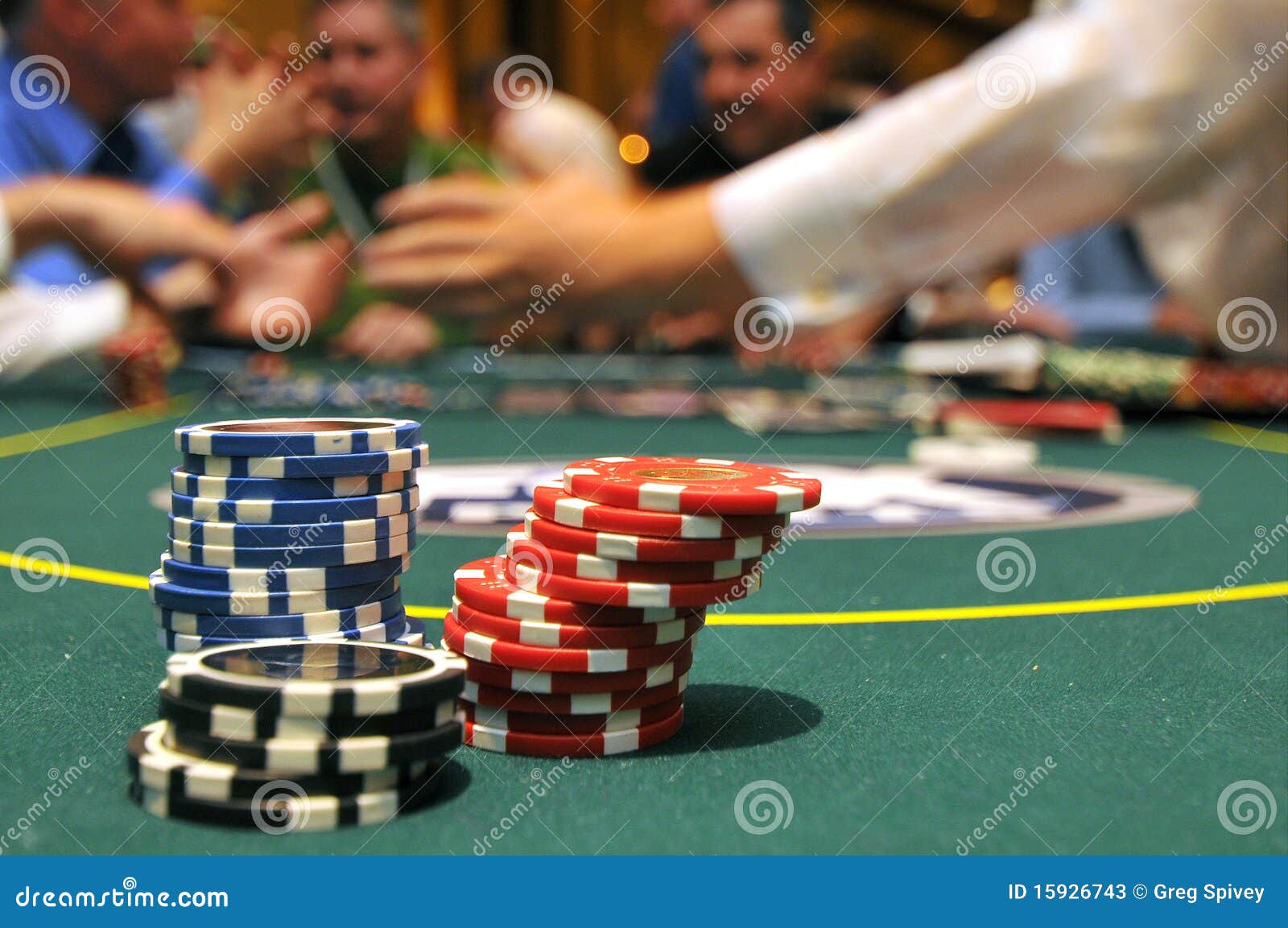 Chips at a gambling table stock image. Image of fingers 15926743