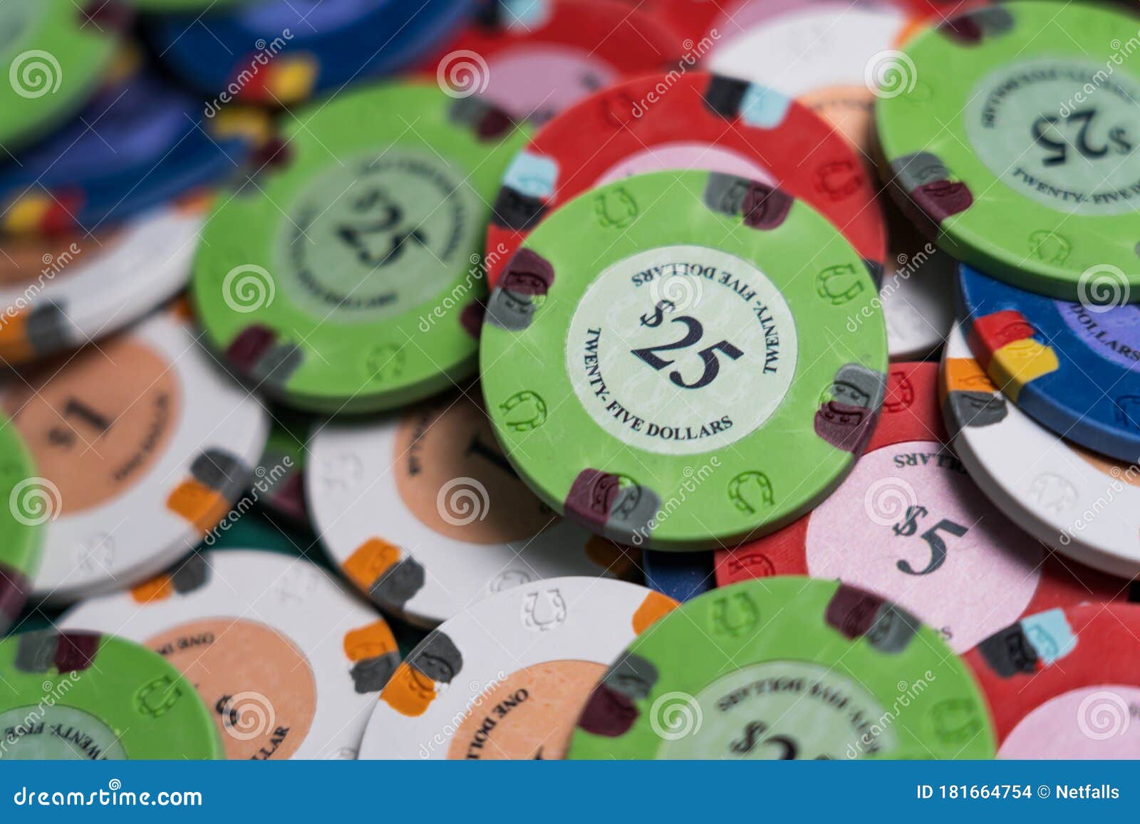 Chips on a gaming table stock photo. Image of black 181664754