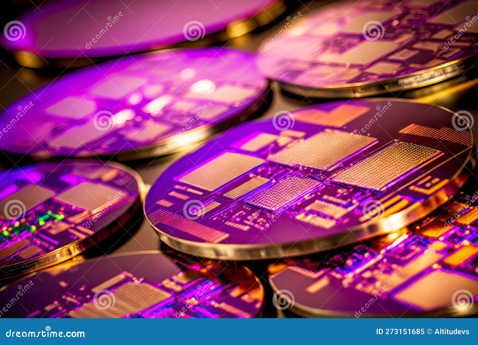 Chips Integrated into System Wafer Semiconductor Manufacturing Stock