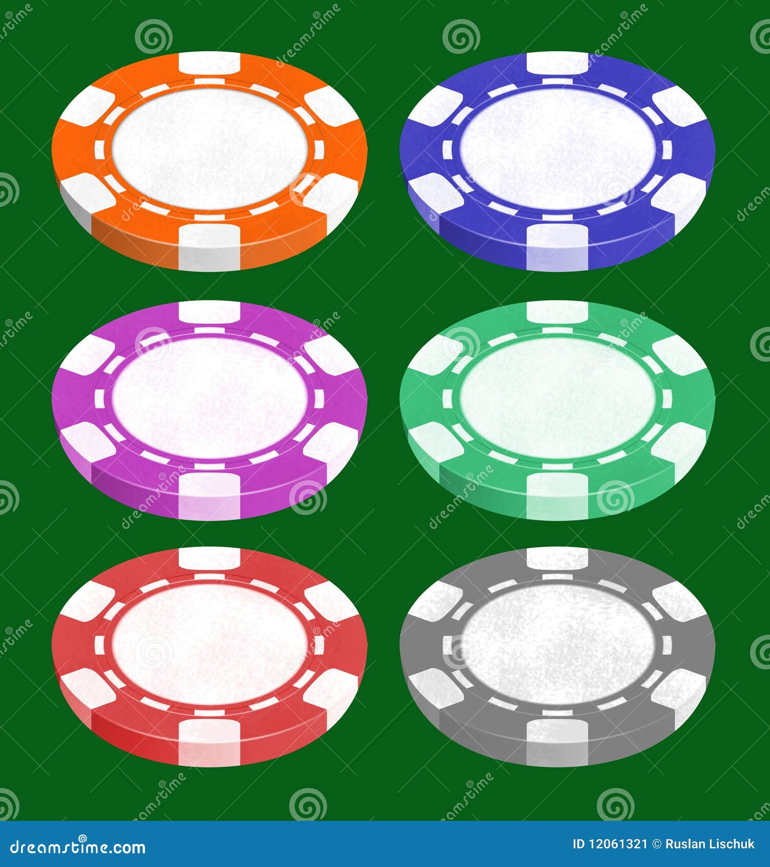 Chips for Playing a Poker and Roulette Stock Illustration