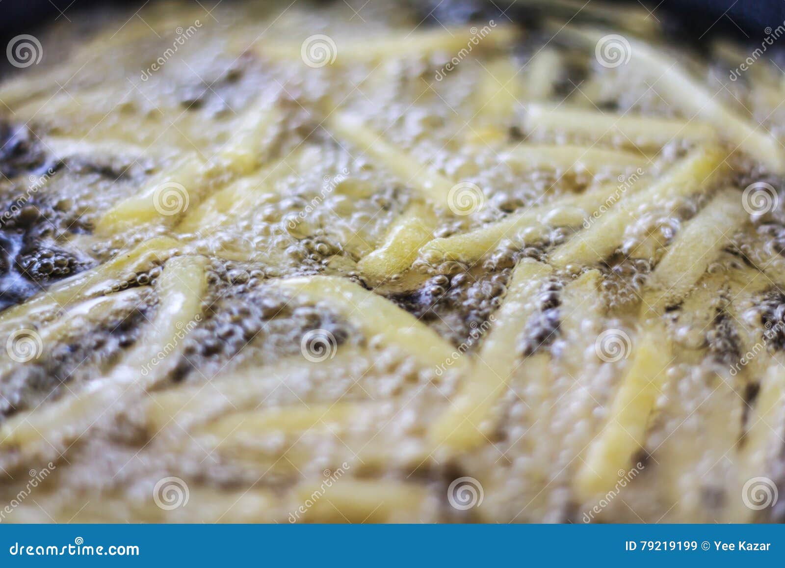 Chips, Potatoes Frying in the Pan in Olive Oil Stock Image Image of