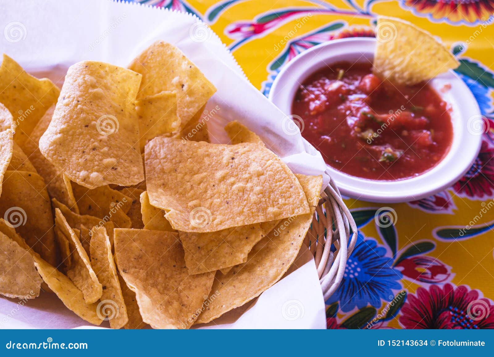 Chips and Salsa stock photo. Image of dish, fresh, lunch 152143634
