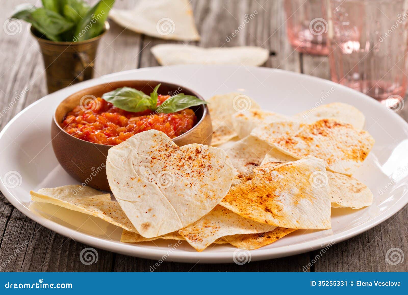 Chips and vegetable dip stock image. Image of heart, eating 35255331