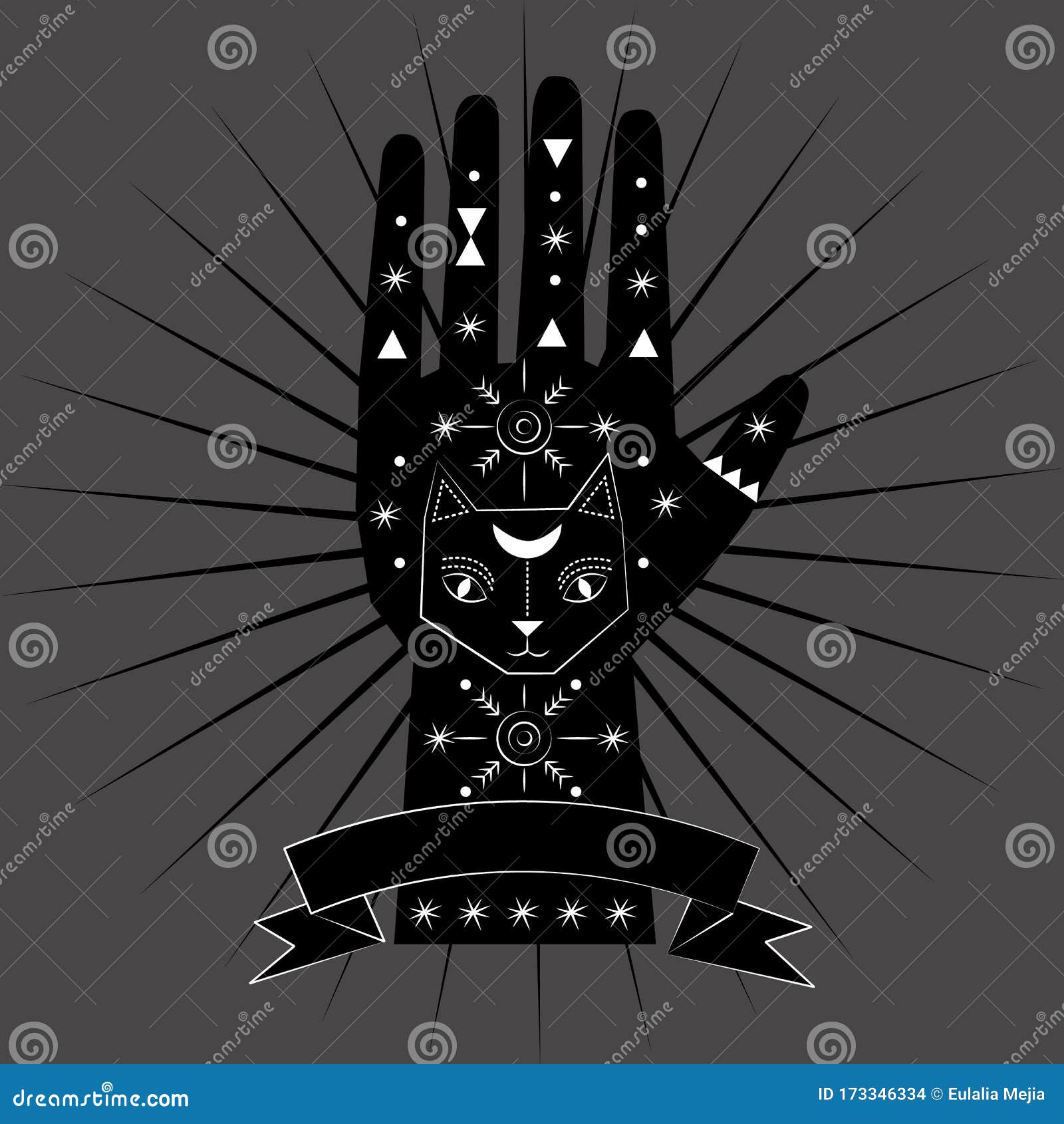 Chiromancy and Good Luck Charms Stock Vector - Illustration of fate, black: 173346334 Chiromancy and Good Luck Charms Stock Vector - Illustration of fate, black: 173346334