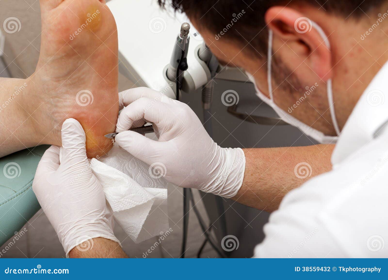 Chiropodists Working With A Scalpel Stock Photography