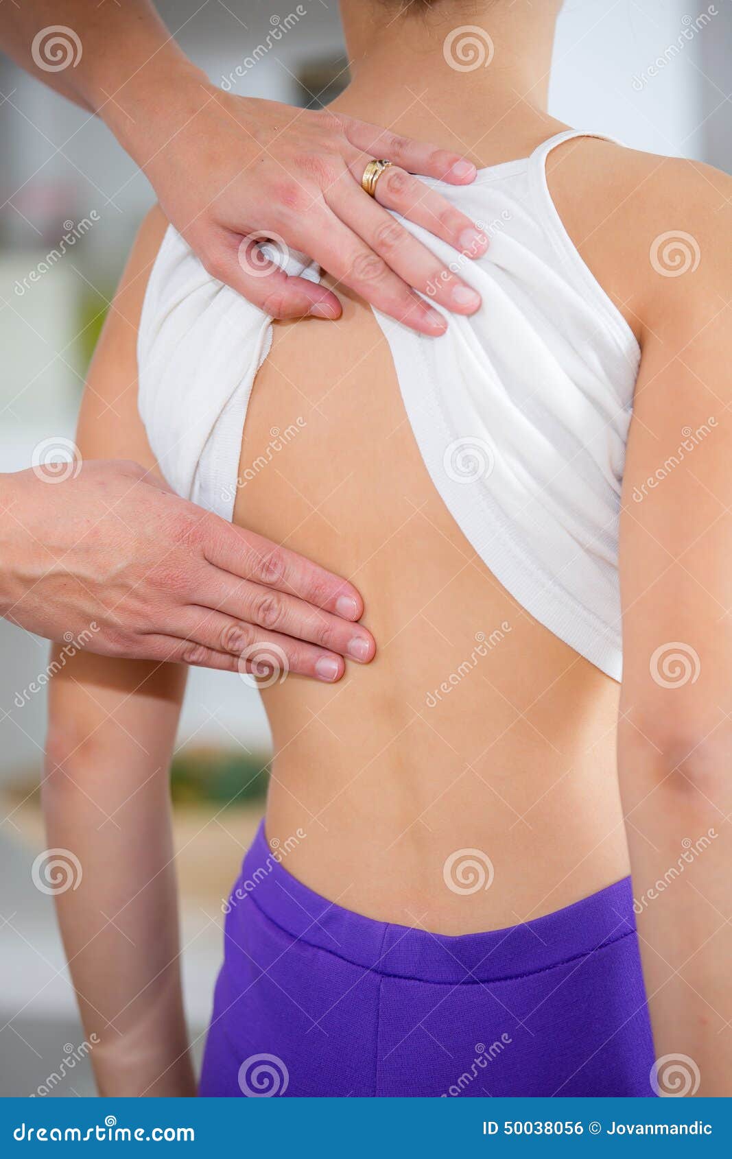 Chiropractor Doing Adjustment on Female Patient Stock Photo Image of