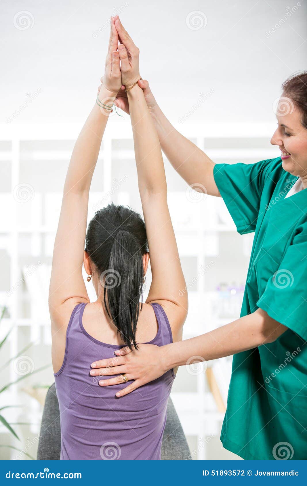 Chiropractor Massage the Patient Spine and Back Stock Photo Image of