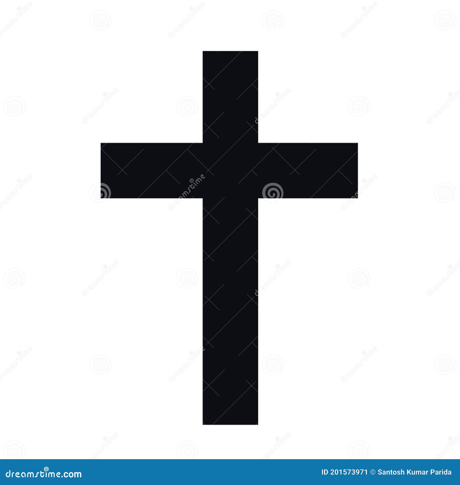 Chirstian Black Cross Symbol with White Background Stock Illustration -  Illustration of freedom, holy: 201573971