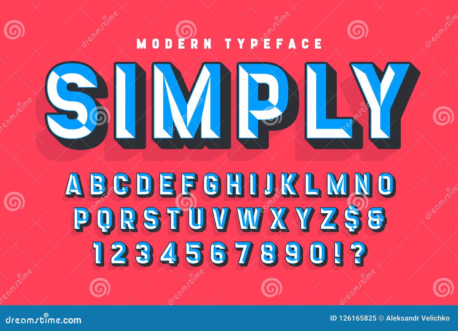 Chisel Crafted Display Font with Facets, Alphabet Stock Vector Illustration of element