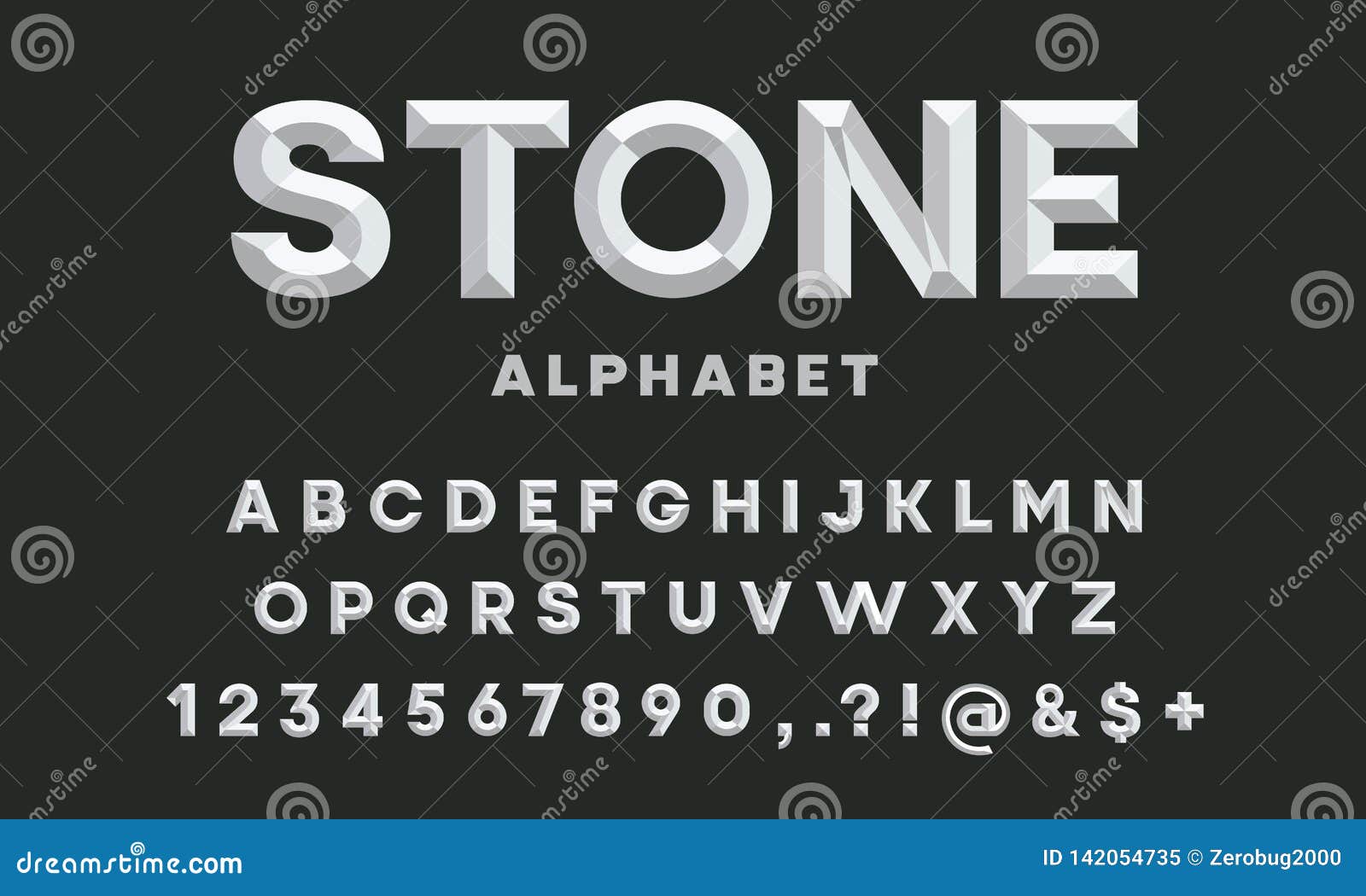 Chisel font stock vector. Illustration of concept, modern 142054735