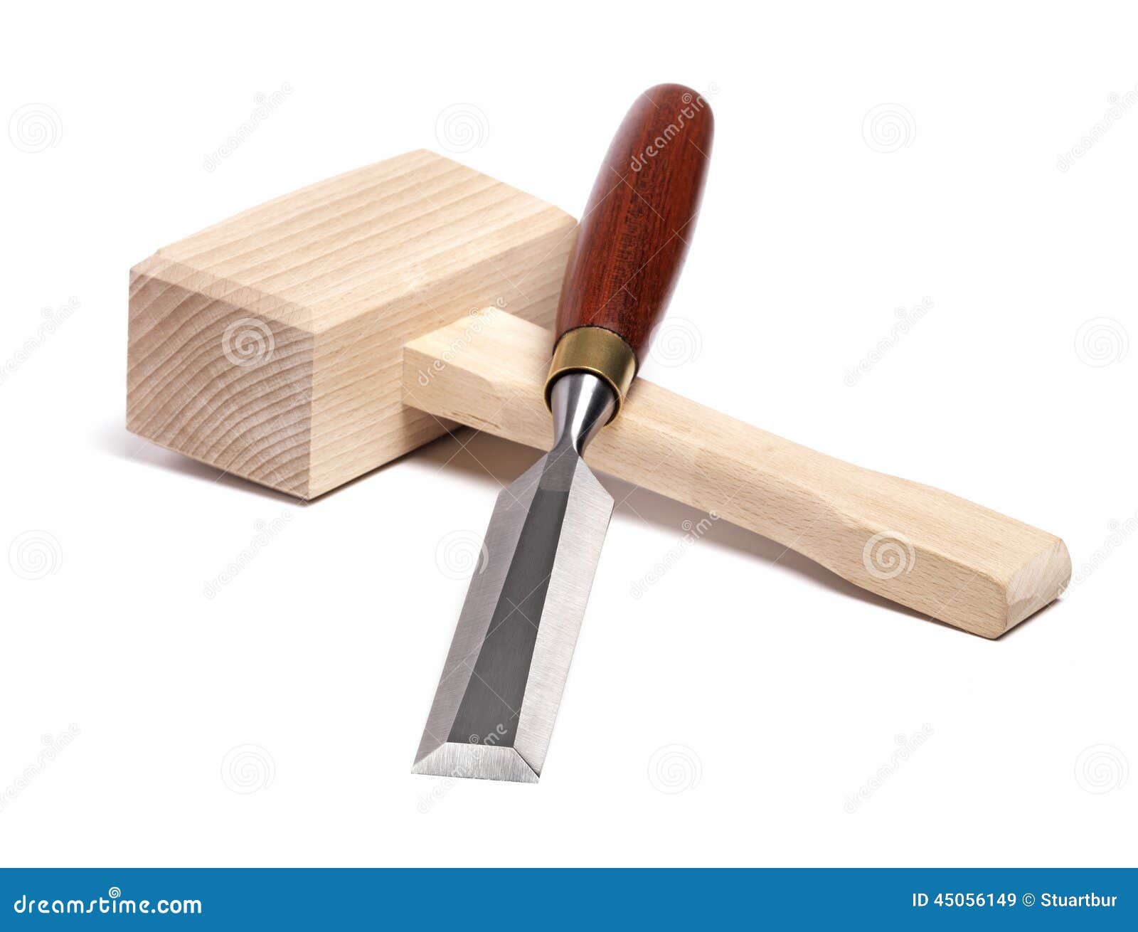 Chisel and Mallet stock image. Image of background, single ...