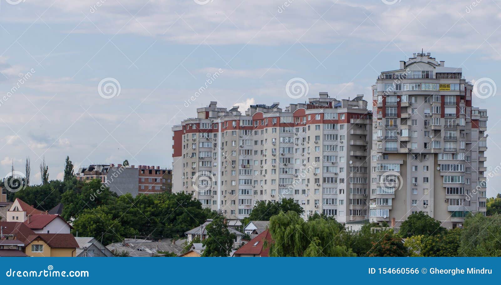 chisinau, moldova - july 14, 2019. apartment building in the city