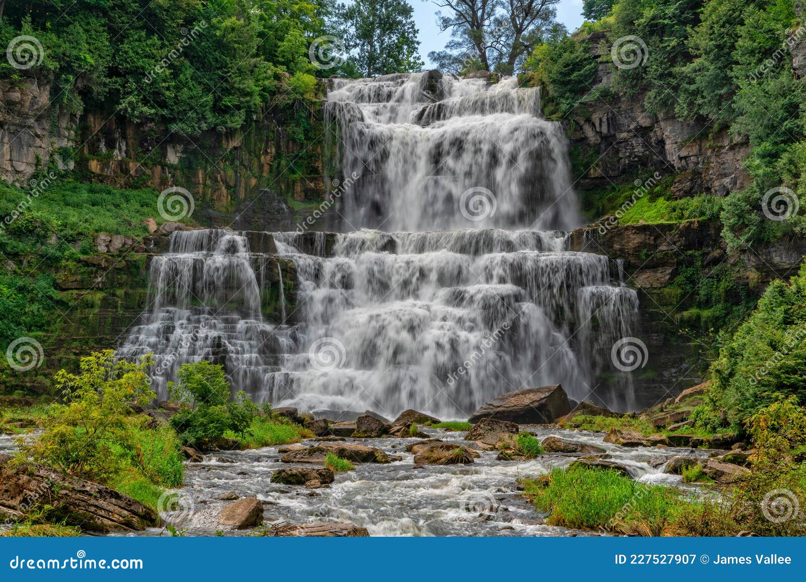 Chittenango Falls at Chittenango State Park in New York Stock Image