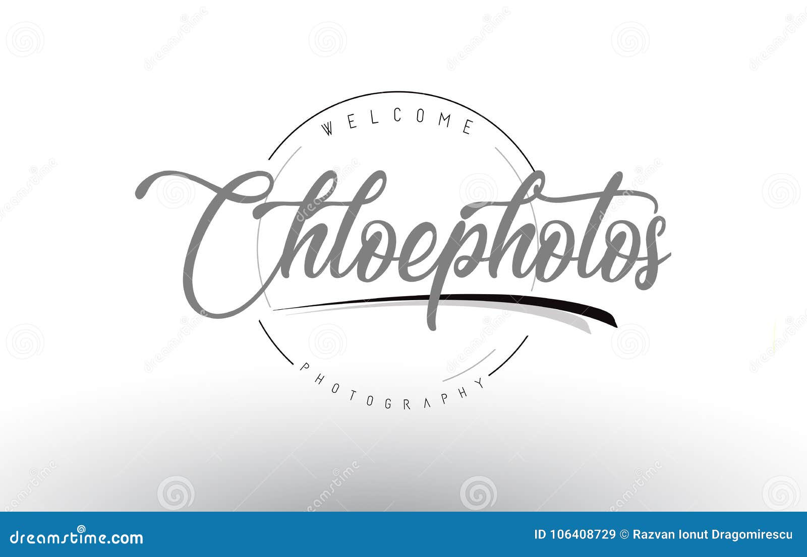 Chloe Personal Photography Logo Design with Photographer Name