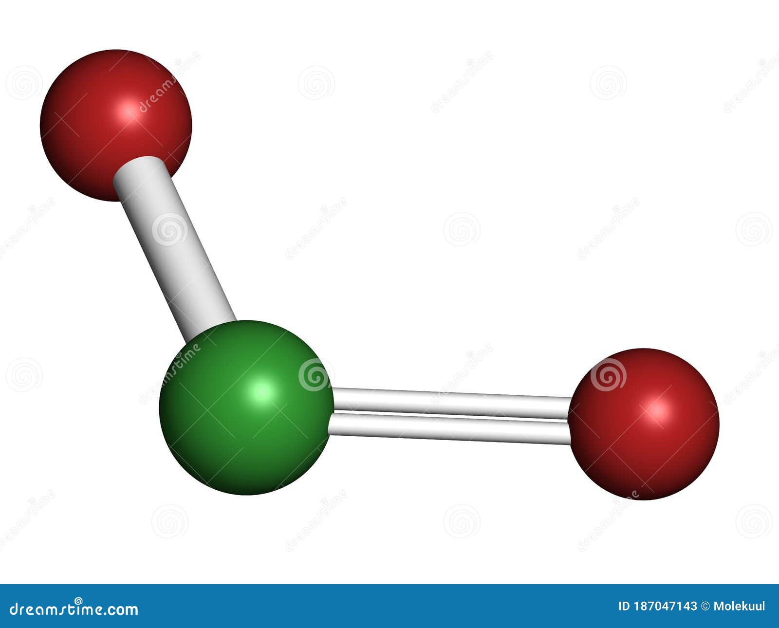 chlorine dioxide (clo2) molecule. used in pulp bleaching and for disinfection of drinking water