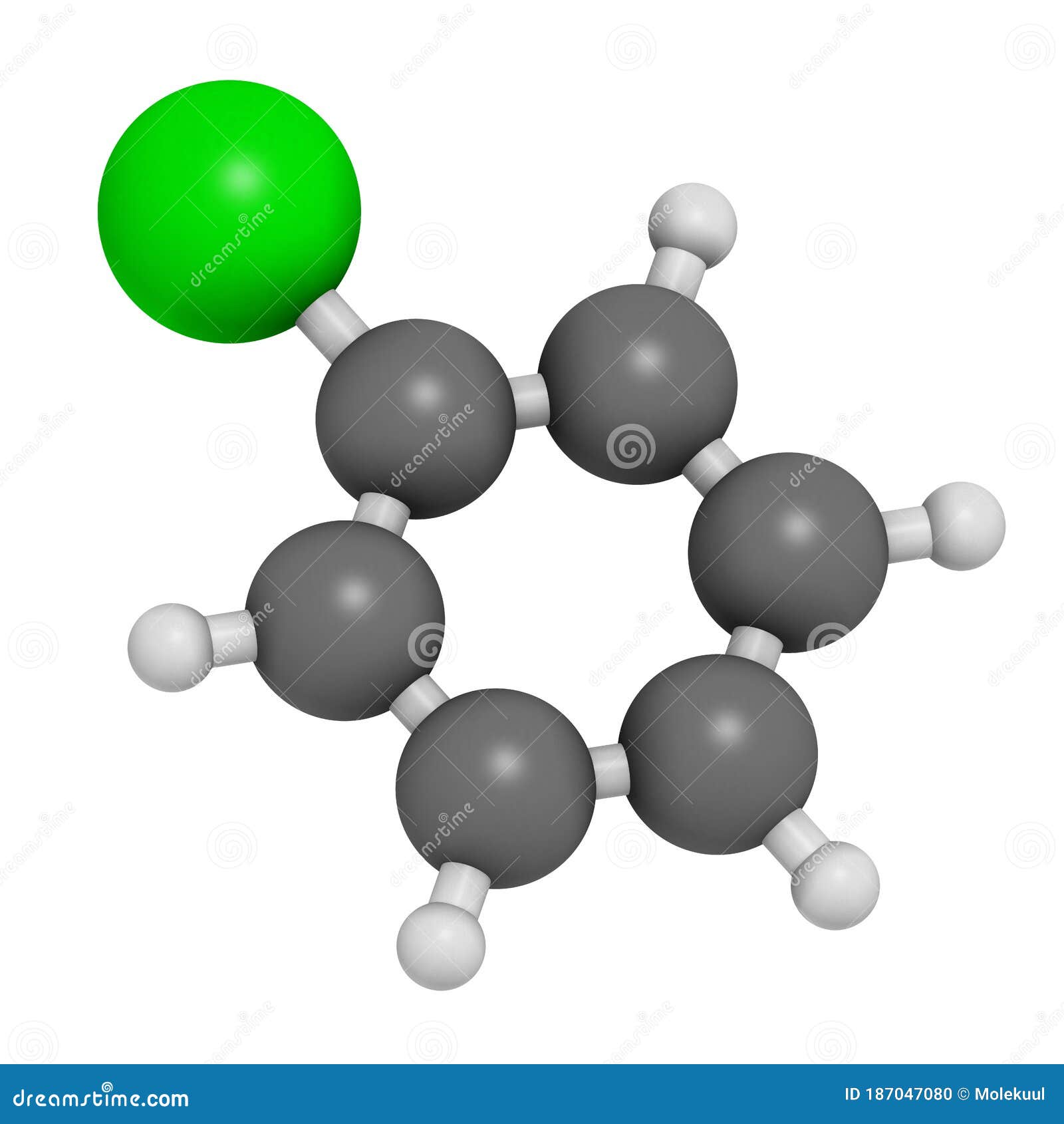 Chlorobenzene Industrial Solvent Molecule Stock Photo Image of atomic
