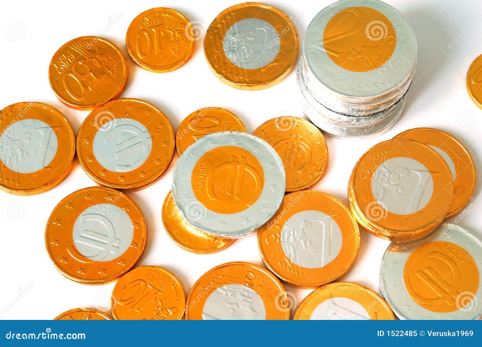 Choco coins stock image. Image of euros, blocks, candy ...