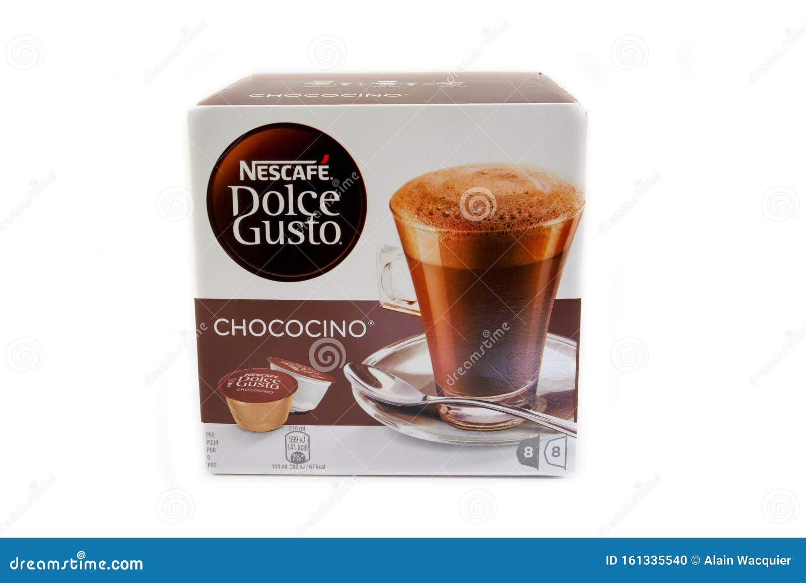 box of nescafe Dolce gusto coffee pods cappuccino cut out white background  copy space Stock Photo - Alamy