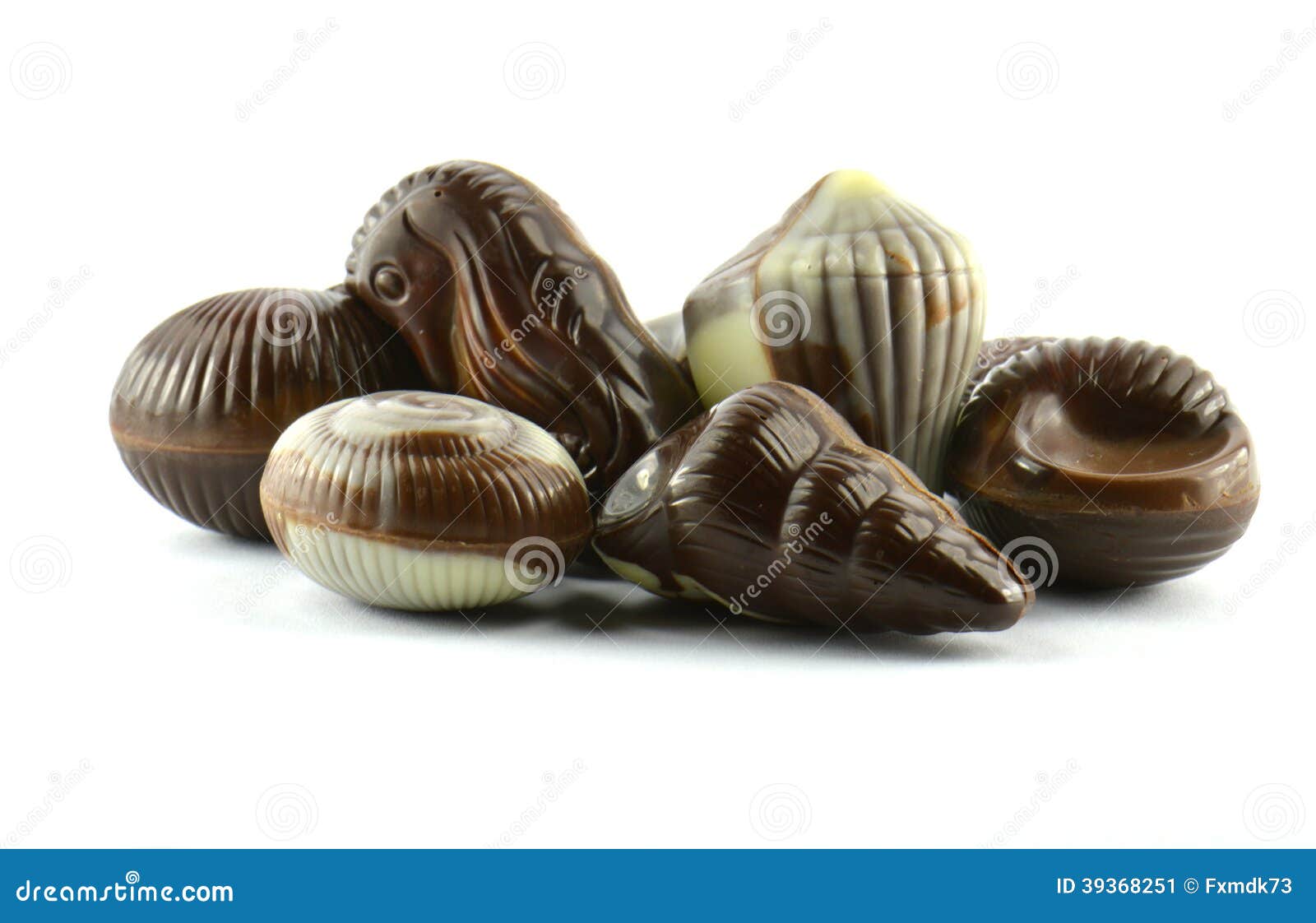Chocolat de fruits de mer image stock. Image du fermer 39368251