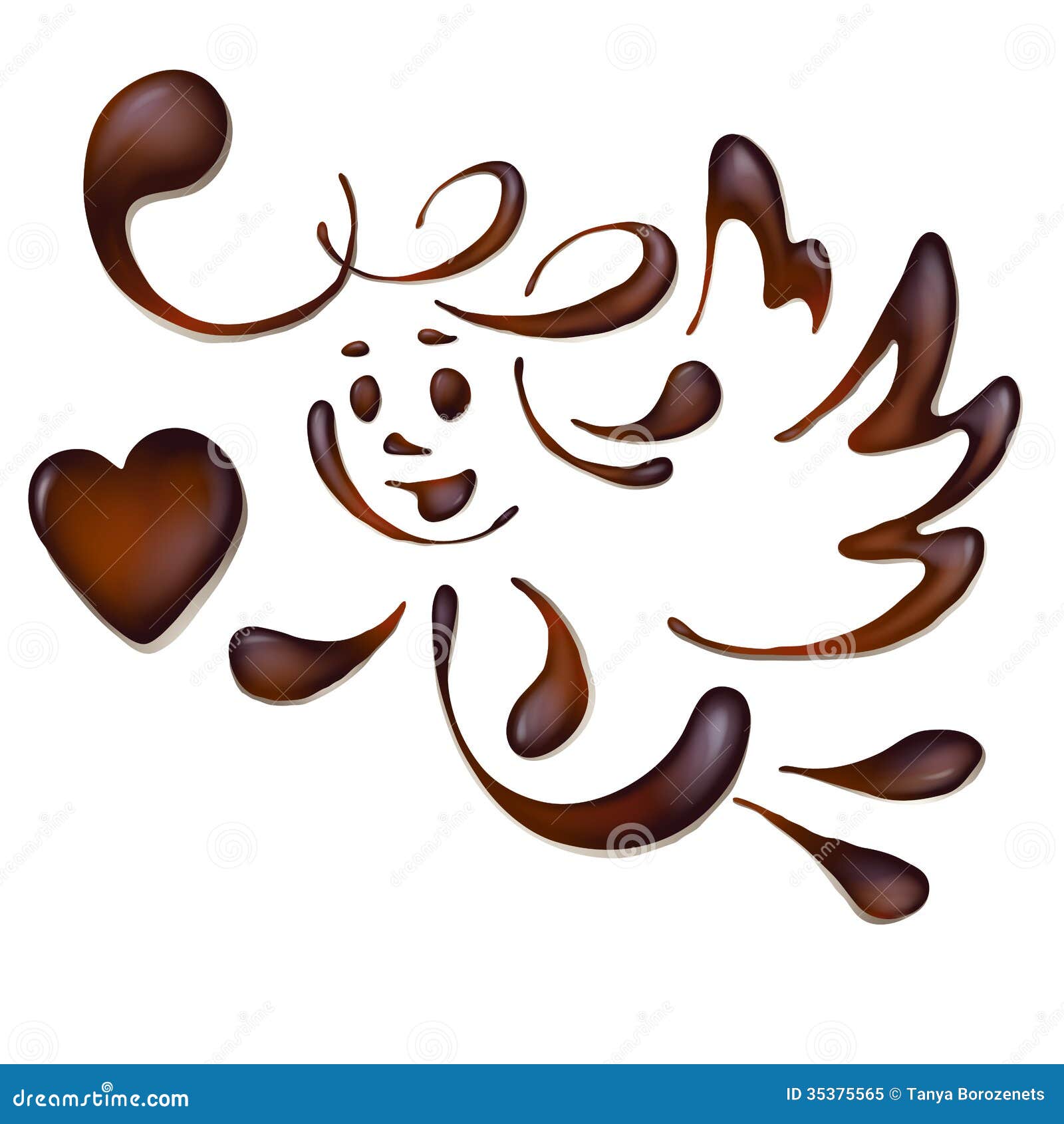 Chocolate angel stock vector. Illustration of isolated 35375565