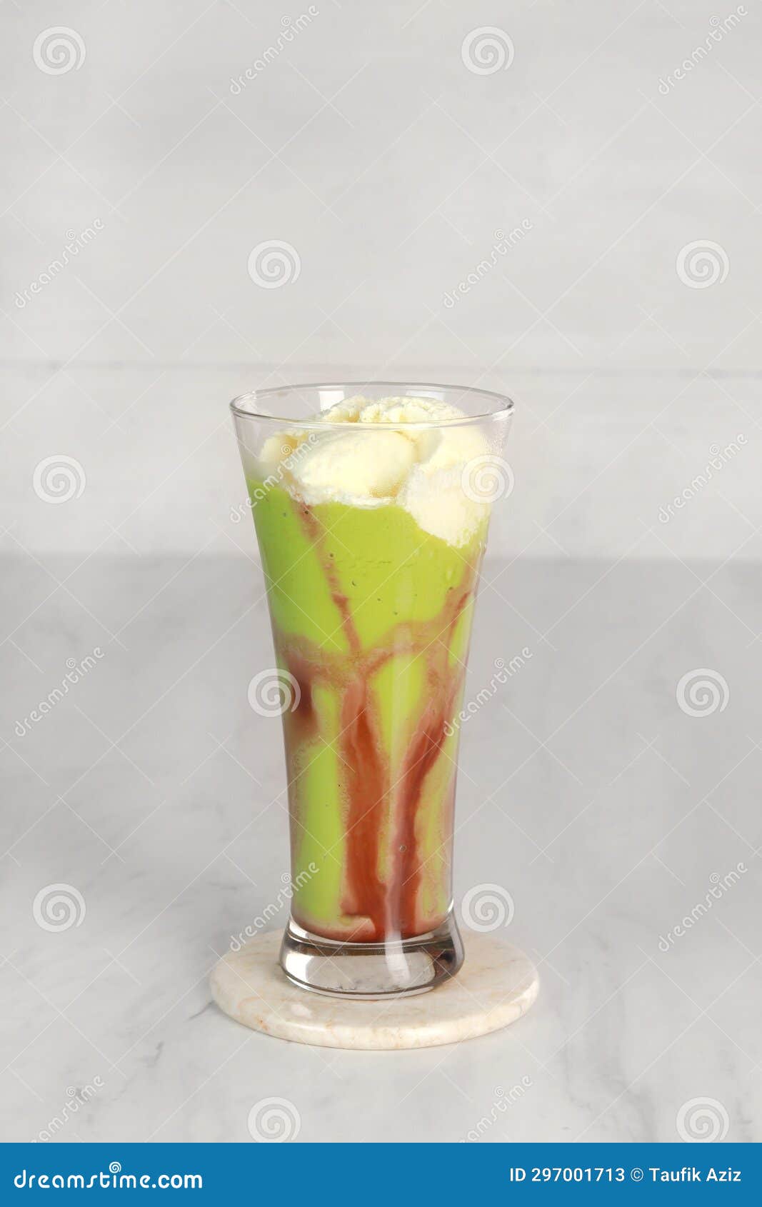 Chocolate Avocado Juice with Vanilla Ice Cream Stock Image Image of
