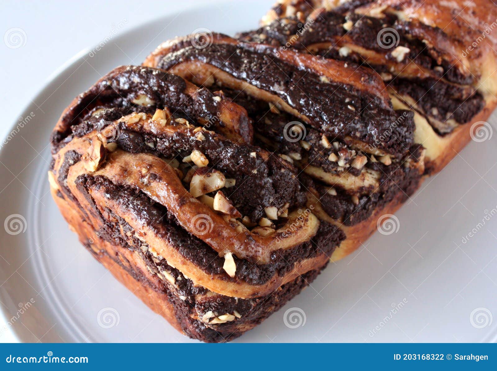 Chocolate Babka Bread stock photo. Image of show, bakeoff 203168322