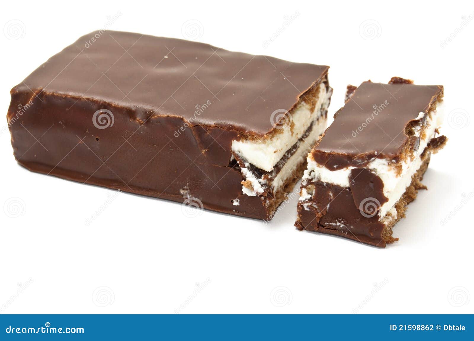 Chocolate Bar Cut Half Side View Stock Photo Image of layered, couple