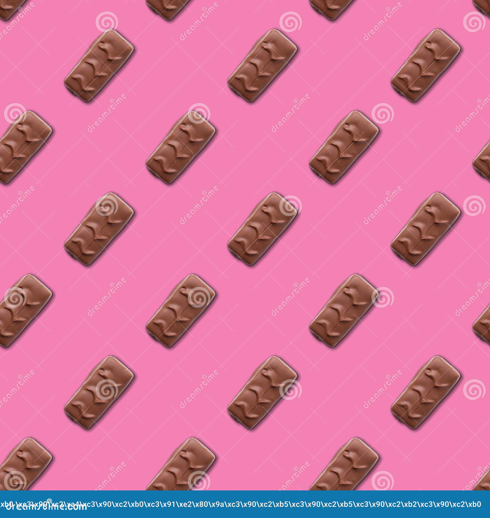 Chocolate Bar on a Pink Background. Stock Illustration - Illustration of  sweet, cacao: 189100061