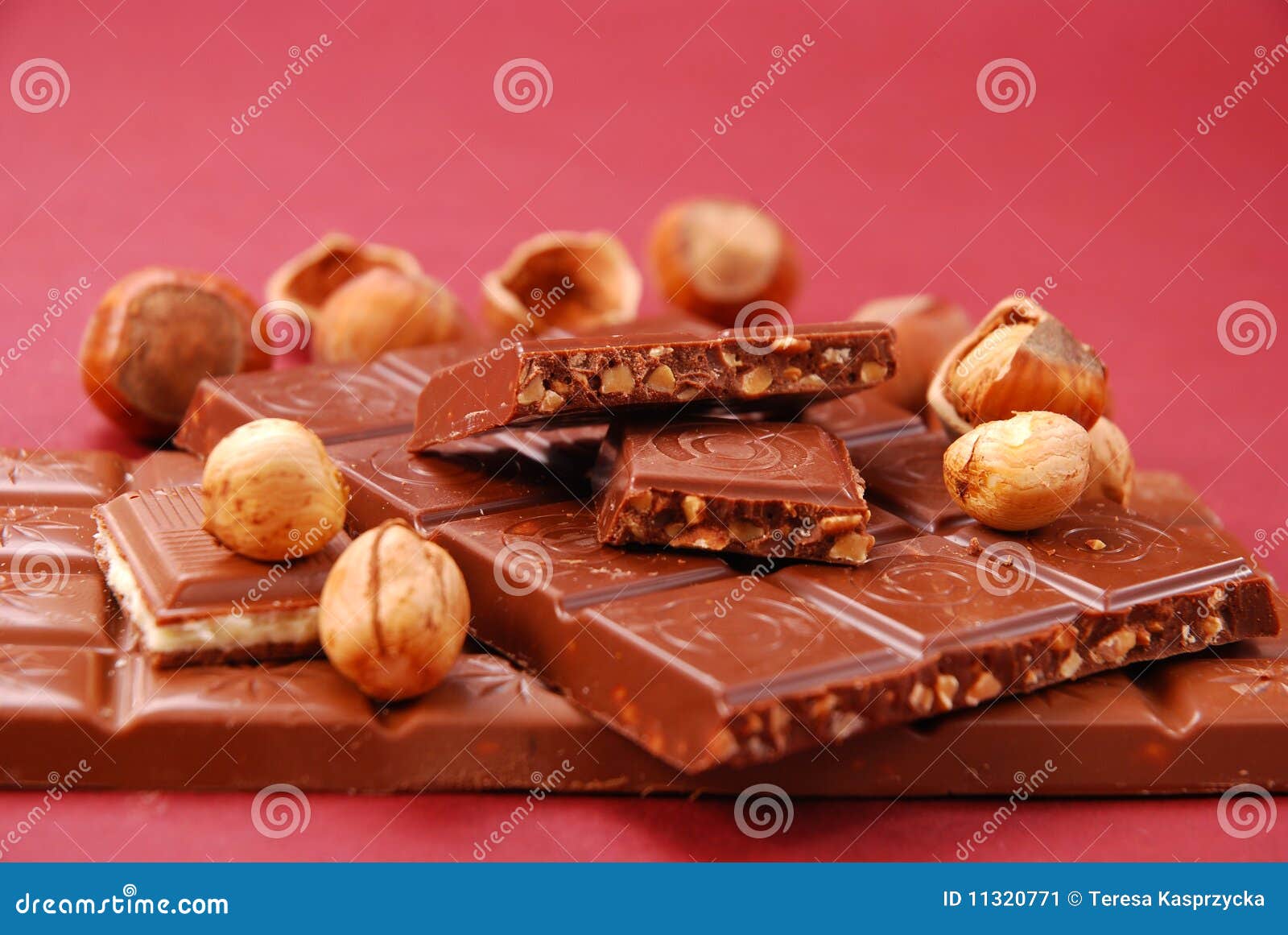 Chocolate Bars with Hazelnuts Stock Image Image of food, sweets 11320771