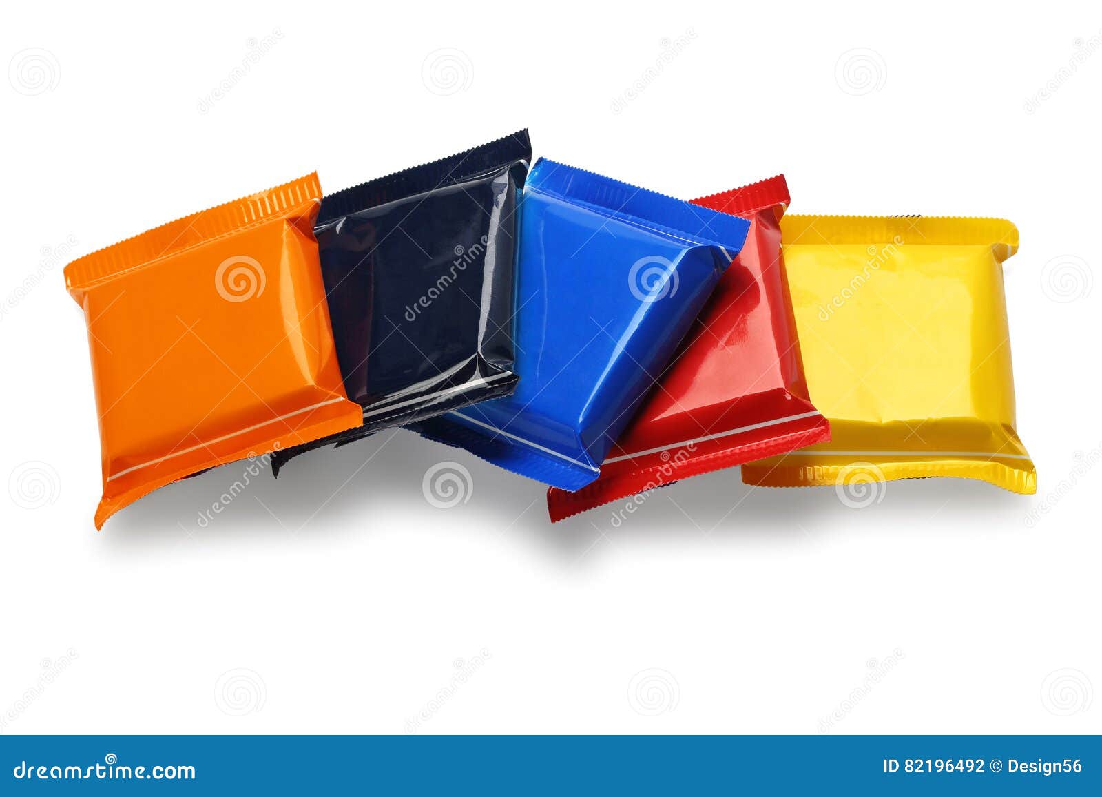 Chocolate Bars in Plastic Wrappers Stock Photo Image of shape, close