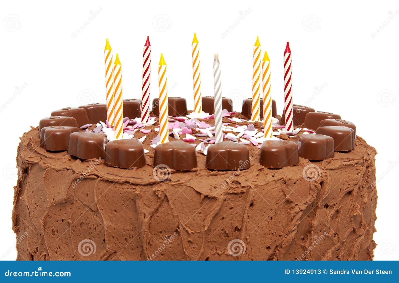 Chocolate birthday cake stock image. Image of birthday - 13924913