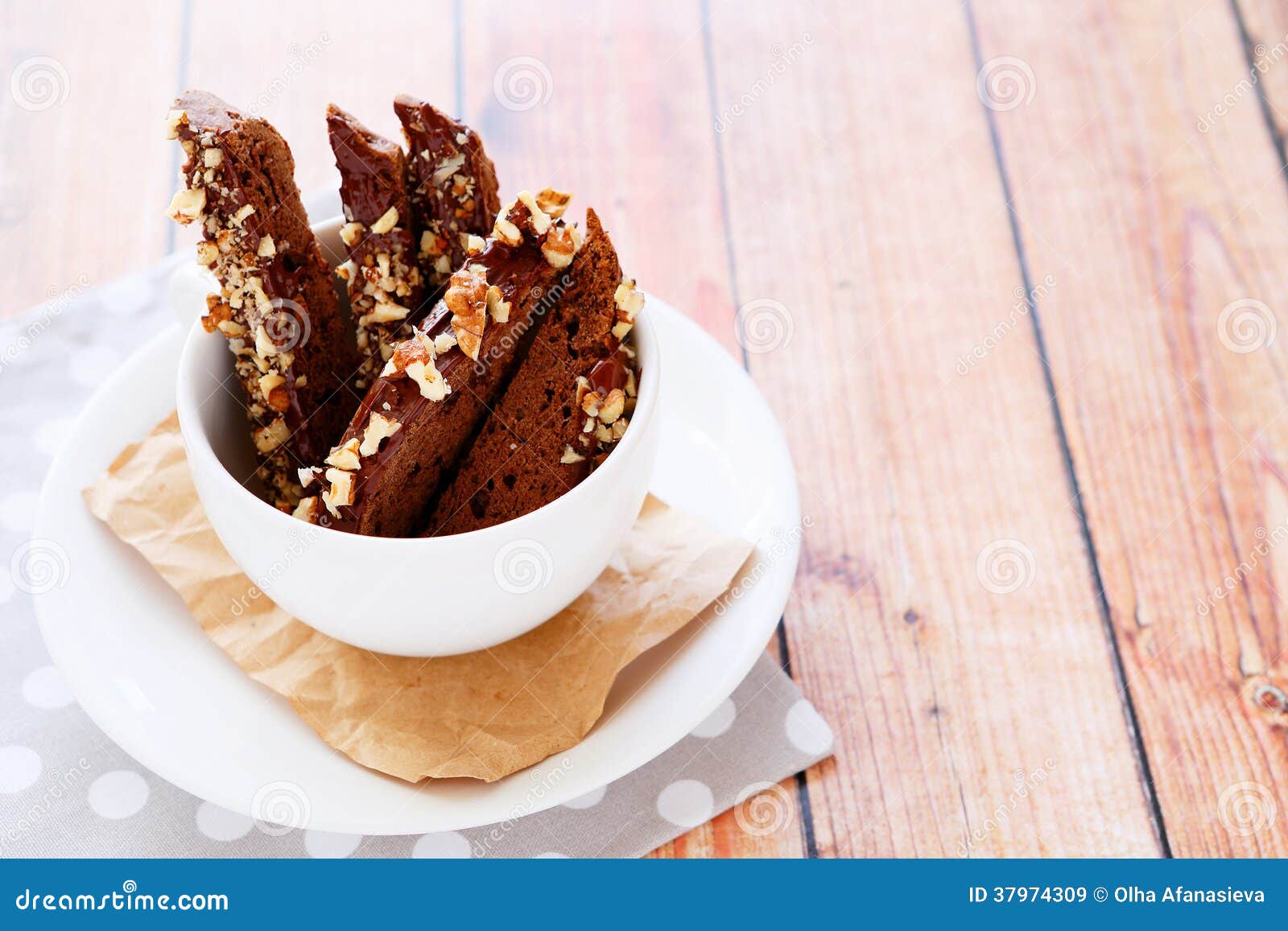 Chocolate Biscotti with Nuts Stock Image Image of baked, fresh 37974309