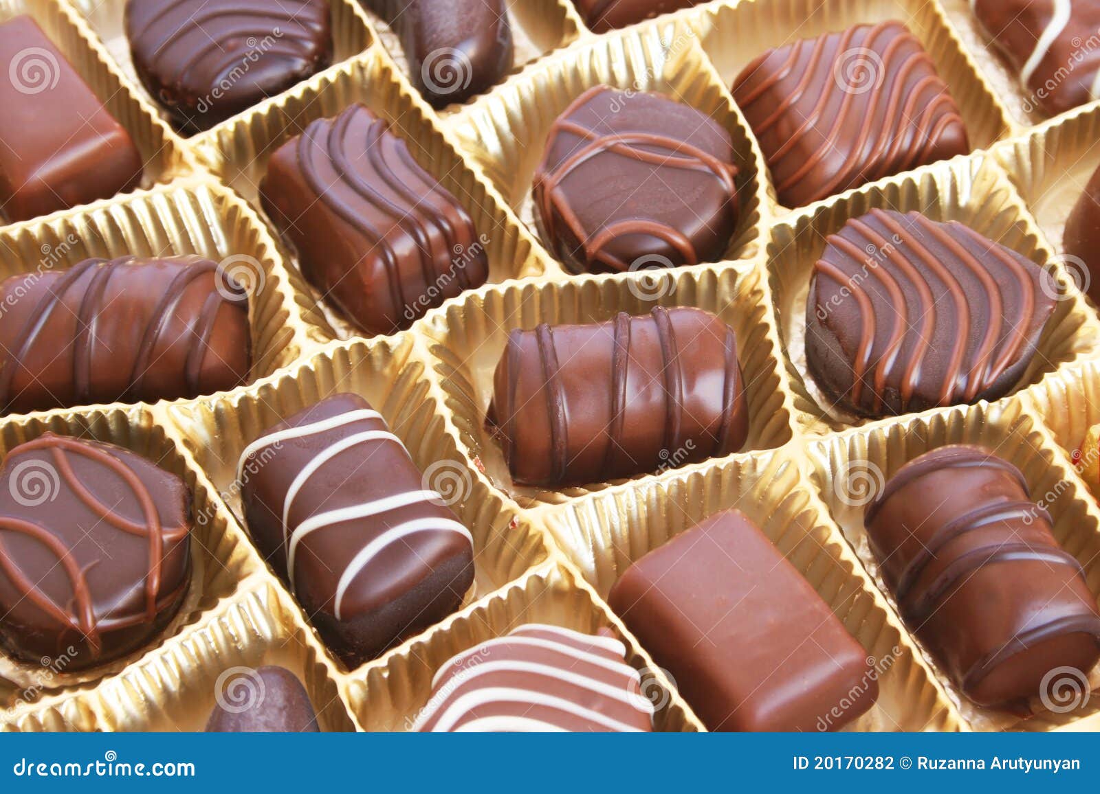 Chocolate in box stock photo. Image of decorative, border 20170282