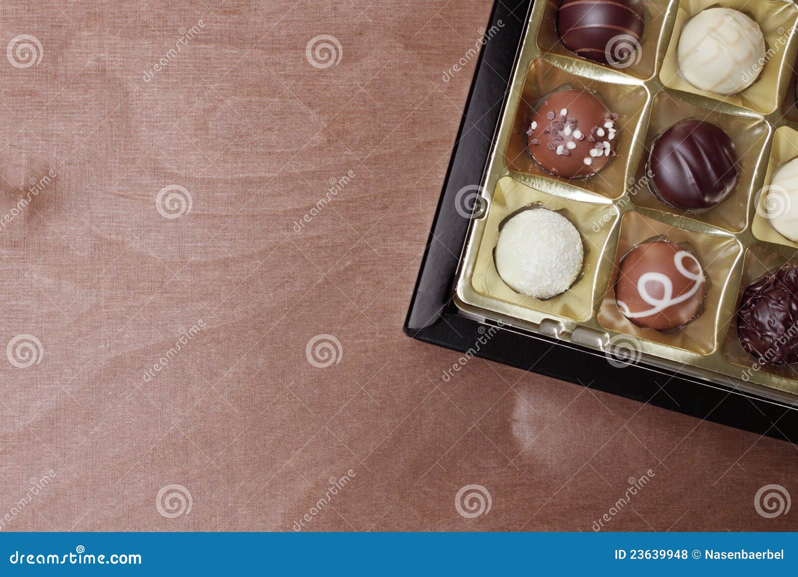 Chocolate box stock photo. Image of nibble, confectionery 23639948