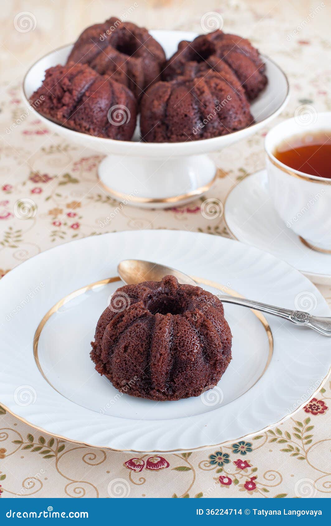 Chocolate breakfast stock photo. Image of cakes, indulgence 36224714