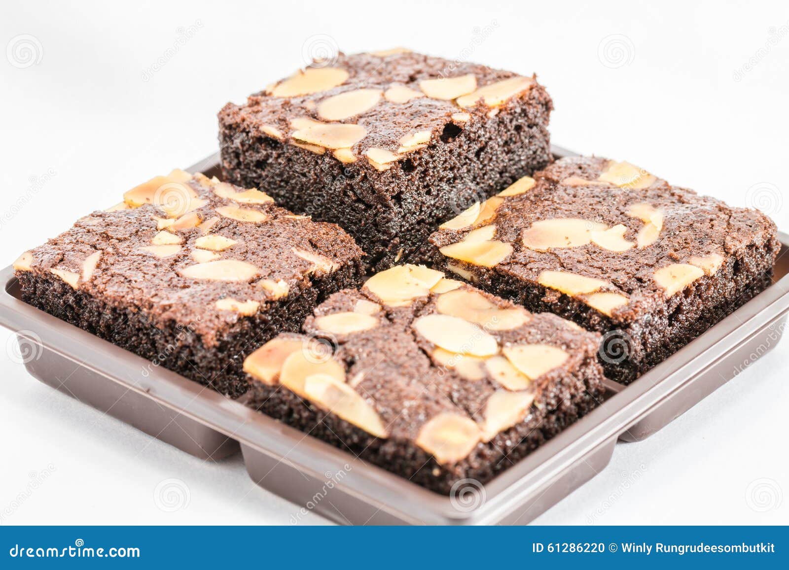 Chocolate Brownies with Nuts Stock Photo Image of cooked, gourmet 61286220
