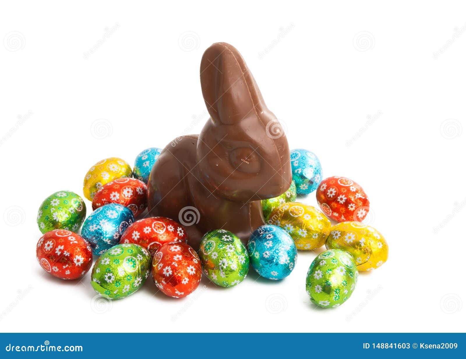Chocolate bunny isolated stock image. Image of holiday - 148841603