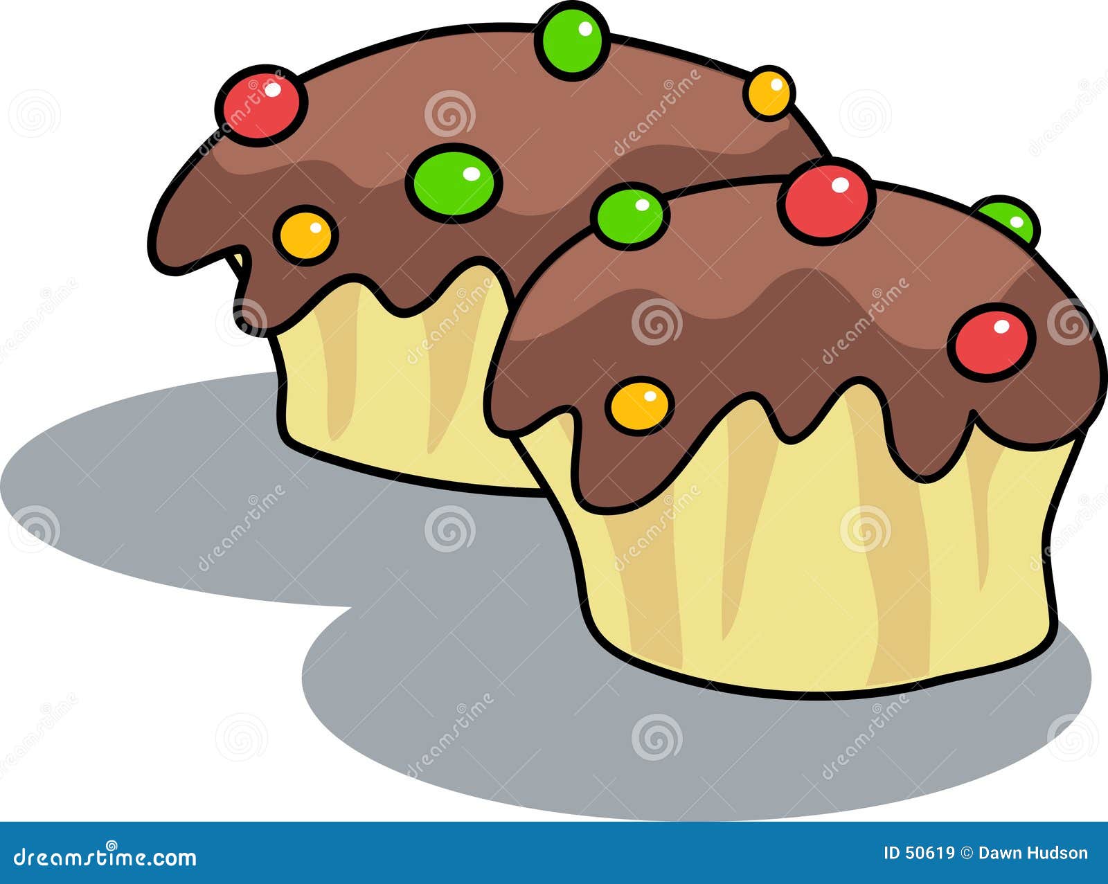 Chocolate Buns stock vector. Illustration of baked, muffins 50619