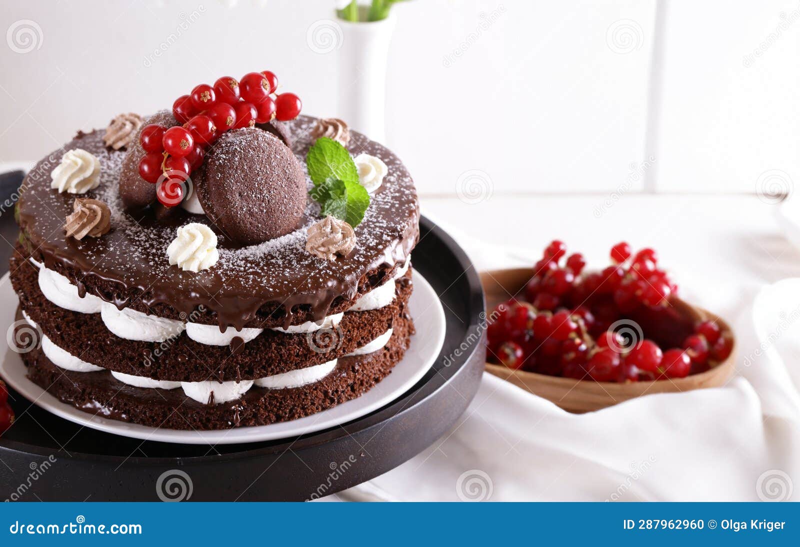 Chocolate Cake with Butter Cream Stock Photo Image of chocolate