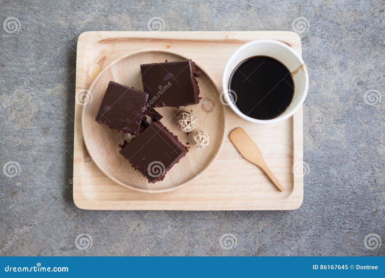 Chocolate Cake with Coffee in a Relaxing Time Stock Image - Image of ...