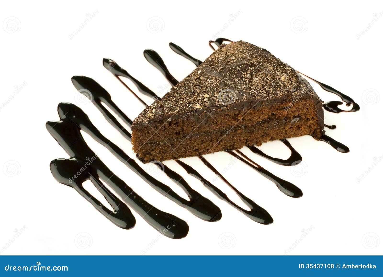 Chocolate cake with jam stock photo. Image of filling 35437108