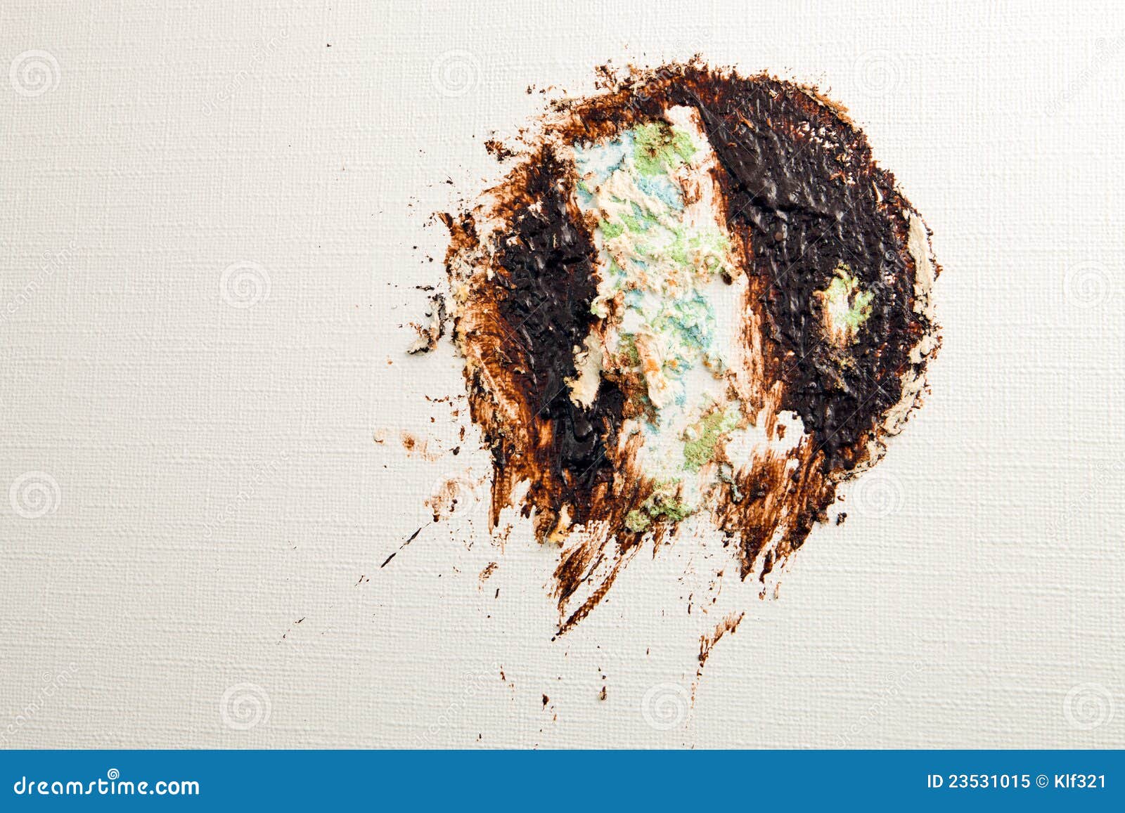 Chocolate Cake Thrown on the Wall Stock Image Image of game, cake