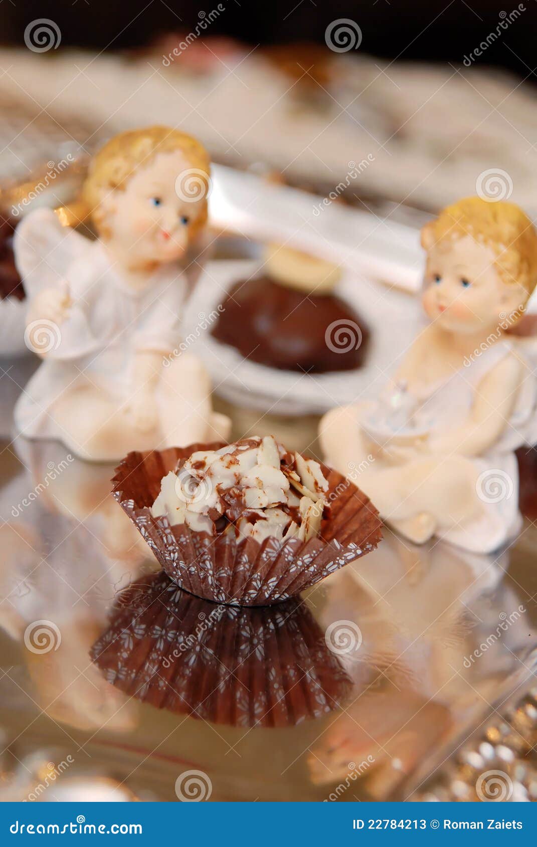 Chocolate Candies and Angels Stock Image Image of delicious