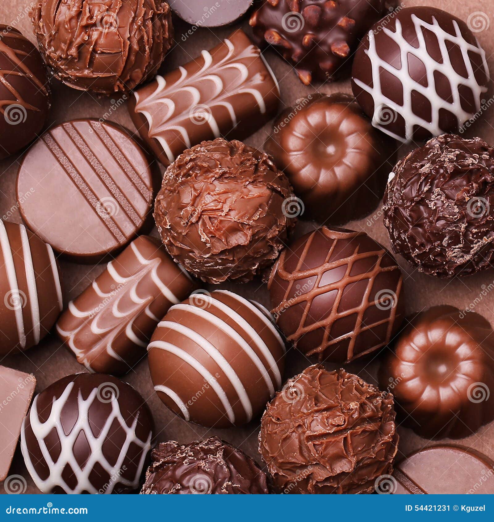Chocolate Candies. Belgian Truffles Stock Image Image of mint