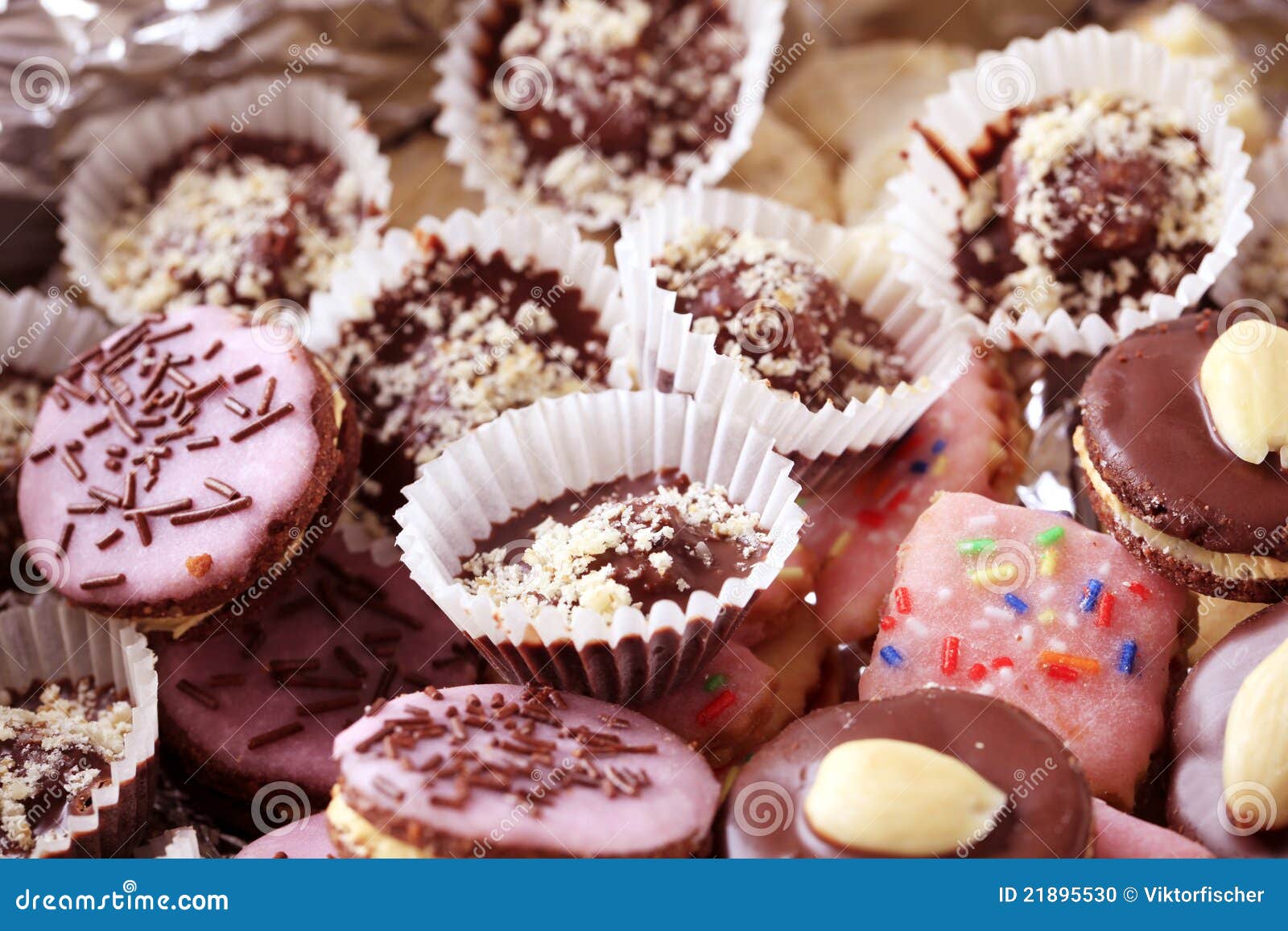 Chocolate Candies and Cookies Stock Photo Image of variety