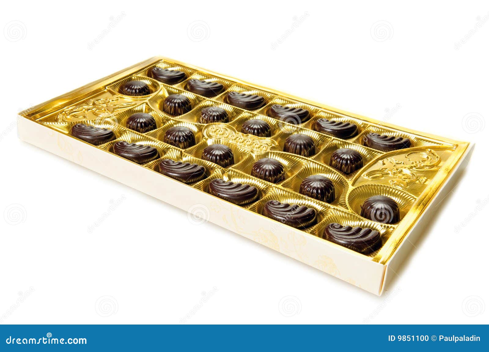 Chocolate candy box stock photo. Image of confection, decorative 9851100